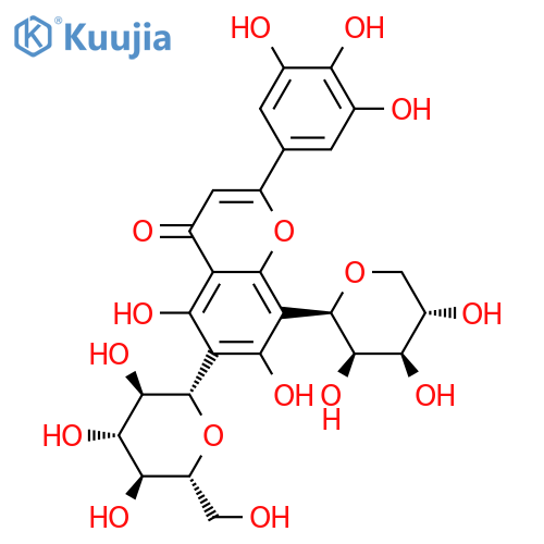 Tricetin 6-C-glucoside-8-C-arabinoside structure