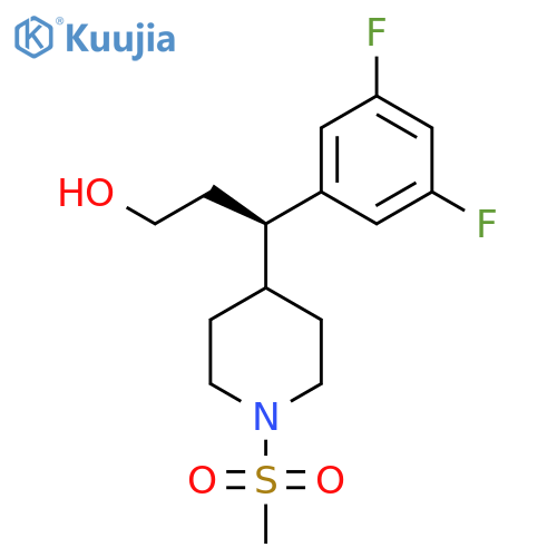 (R)-3-(3,5-Difluorophenyl)-3-(1-(methylsulfonyl)piperidin-4-yl)propan-1-ol structure