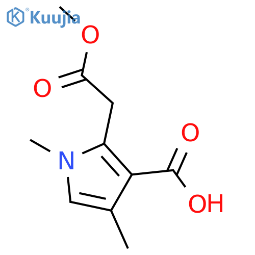2-(2-methoxy-2-oxoethyl)-1,4-dimethyl-1H-pyrrole-3-carboxylic Acid structure