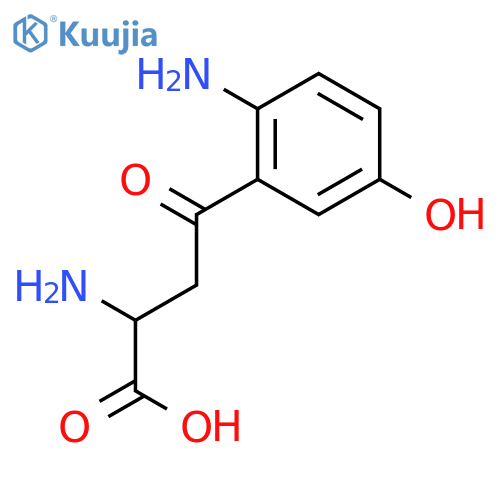 2-amino-4-(2-amino-5-hydroxyphenyl)-4-oxobutanoic acid structure