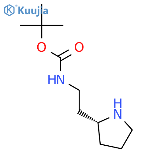 tert-butyl N-{2-[(2R)-pyrrolidin-2-yl]ethyl}carbamate structure