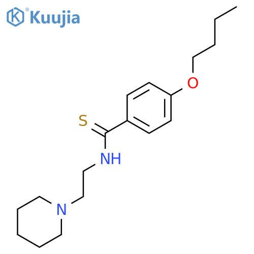 4-butoxy-N-(2-piperidin-1-ylethyl)benzenecarbothioamide structure