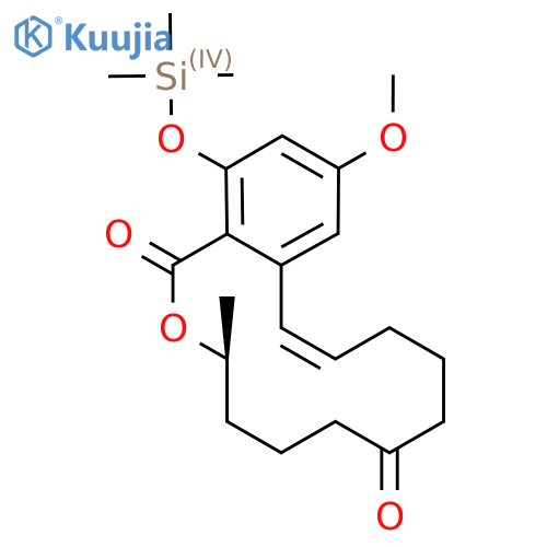 (4S,12Z)-16-Methoxy-4-methyl-18-trimethylsilyloxy-3-oxabicyclo[12.4.0]octadeca-1(14),12,15,17-tetraene-2,8-dione structure
