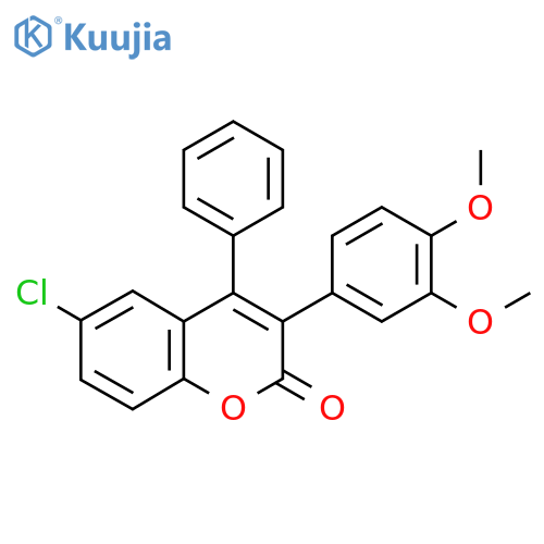 6-Chloro-3(3,4-DimethoxyPhenyl)-4-Phenyl Coumarin structure