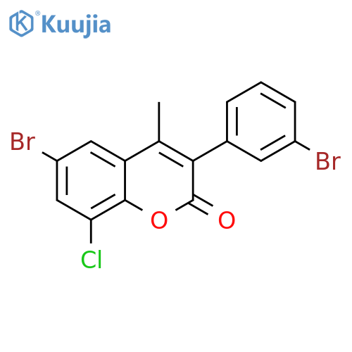 6-Bromo-3(3’-Bromophenyl)-8-Chloro-4-Methyl Coumarin structure