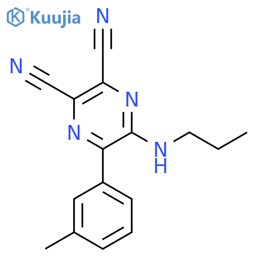 2,3-Pyrazinedicarbonitrile, 5-(3-methylphenyl)-6-(propylamino)- structure