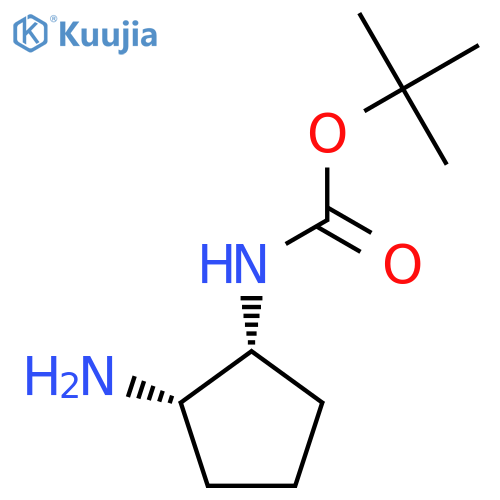 tert-butyl N-[(1R,2S)-2-aminocyclopentyl]carbamate structure