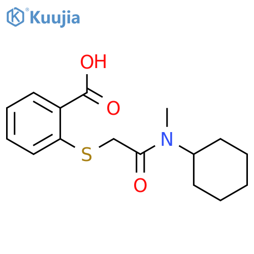 2-({Cyclohexyl(methyl)carbamoylmethyl}sulfanyl)benzoic Acid structure