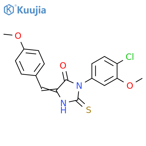 1-(4-chloro-3-methoxyphenyl)-4-(4-methoxyphenyl)methylidene-2-sulfanyl-4,5-dihydro-1H-imidazol-5-one structure