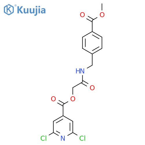 [2-[(4-Methoxycarbonylphenyl)methylamino]-2-oxoethyl] 2,6-dichloropyridine-4-carboxylate structure