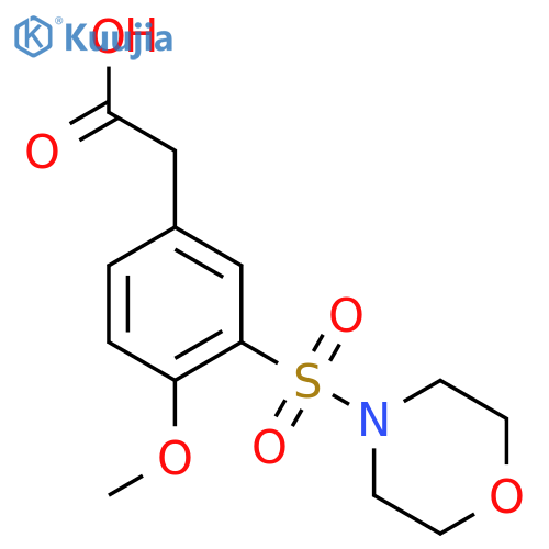 2-[4-methoxy-3-(morpholine-4-sulfonyl)phenyl]acetic acid structure