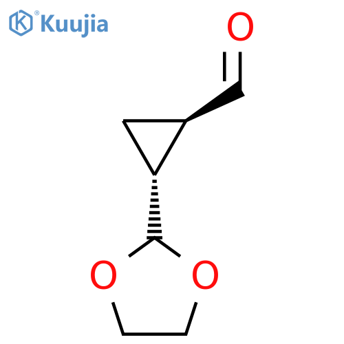 rac-(1R,2R)-2-(1,3-dioxolan-2-yl)cyclopropane-1-carbaldehyde, trans structure
