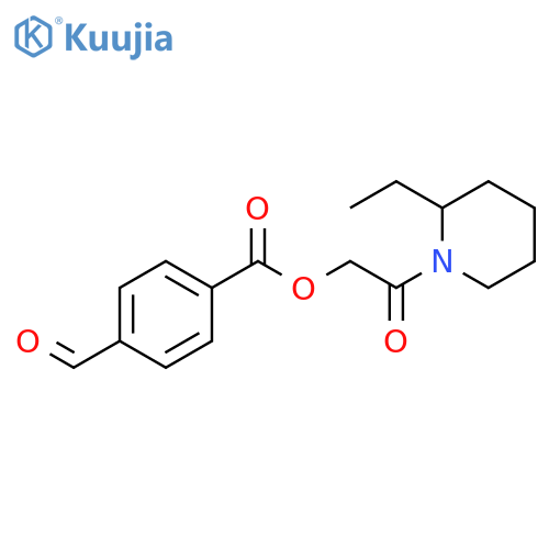 2-(2-Ethyl-1-piperidinyl)-2-oxoethyl 4-formylbenzoate structure