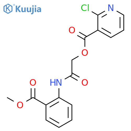 {[2-(Methoxycarbonyl)phenyl]carbamoyl}methyl 2-chloropyridine-3-carboxylate structure