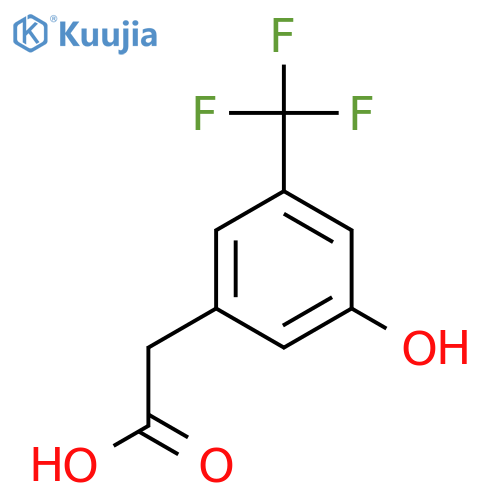 3-Hydroxy-5-(trifluoromethyl)phenylacetic acid structure