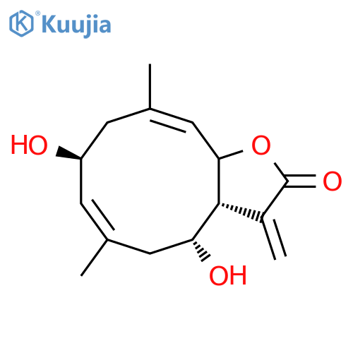 Cyclodeca[b]furan-2(3H)-one,3a,4,5,8,9,11a-hexahydro-4,8-dihydroxy-6,10-dimethyl-3-methylene-,(3aR,4R,6E,8S,10E,11aR)- structure