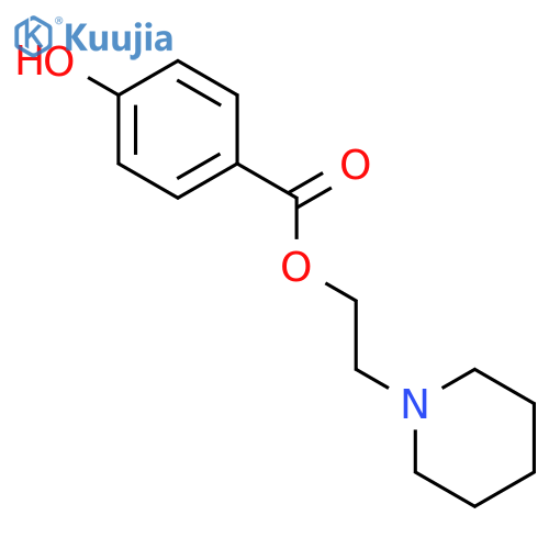BENZOIC ACID, 4-HYDROXY-, 2-(1-PIPERIDINYL)ETHYL ESTER structure