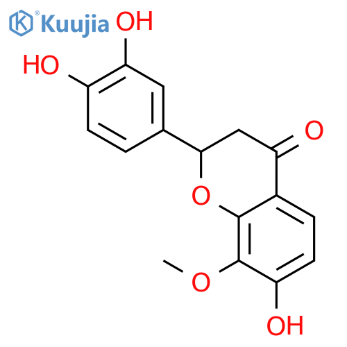 2-(3,4-Dihydroxy-phenyl)-7-hydroxy-8-methoxy-chroman-4-on structure
