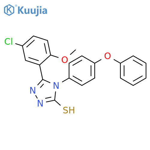 5-(5-chloro-2-methoxyphenyl)-4-(4-phenoxyphenyl)-4H-1,2,4-triazole-3-thiol structure
