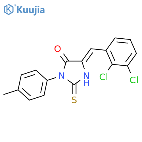 5-(2,3-dichlorophenyl)methylidene-3-(4-methylphenyl)-2-sulfanylideneimidazolidin-4-one structure