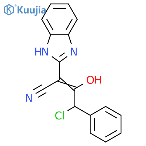 4-chloro-2-(2,3-dihydro-1H-1,3-benzodiazol-2-ylidene)-3-oxo-4-phenylbutanenitrile structure