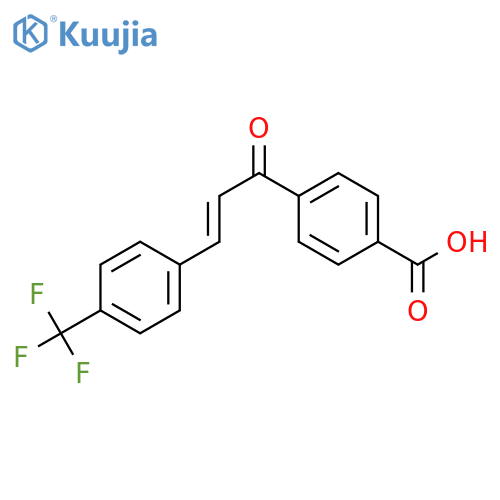 Benzoic acid, 4-[1-oxo-3-[4-(trifluoromethyl)phenyl]-2-propenyl]- structure