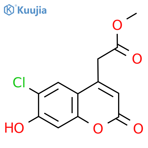 Methyl (6-Chloro-7-hydroxy-2-oxo-2H-chromen-4-yl)-acetate structure
