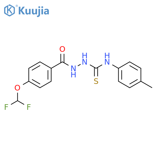 2-[4-(difluoromethoxy)benzoyl]-N-(4-methylphenyl)hydrazinecarbothioamide structure