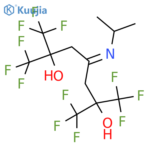 1,1,1,7,7,7-Hexafluoro-2,6-dihydroxy-4-isopropylimino-2,6-bis(trifluoromethyl)heptane structure