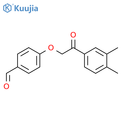 4-2-(3,4-Dimethylphenyl)-2-oxoethoxybenzaldehyde structure