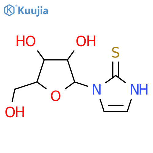 3-[3,4-dihydroxy-5-(hydroxymethyl)oxolan-2-yl]-1h-imidazole-2-thione structure