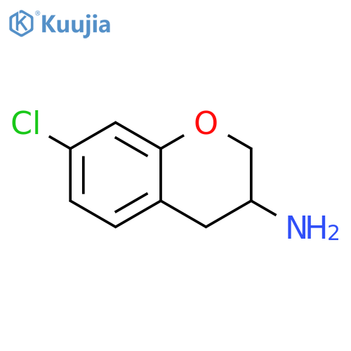 7-chloro-3,4-dihydro-2H-1-benzopyran-3-amine structure
