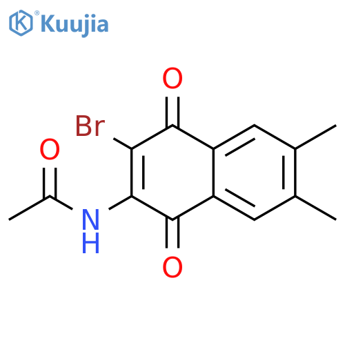 N-(3-bromo-6,7-dimethyl-1,4-dioxo-1,4-dihydronaphthalen-2-yl)acetamide structure