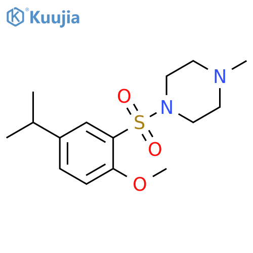 1-2-methoxy-5-(propan-2-yl)benzenesulfonyl-4-methylpiperazine structure