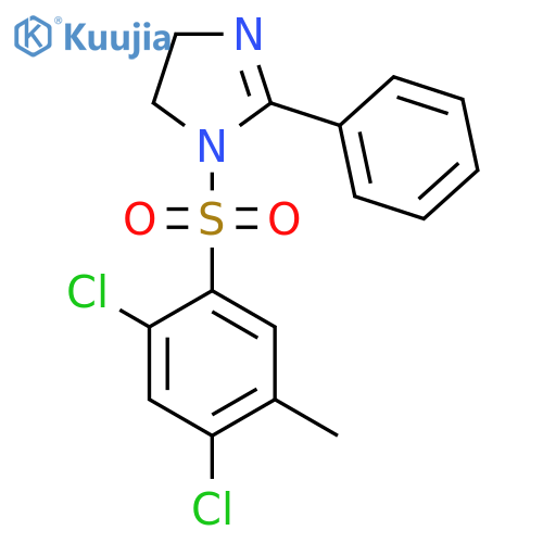 1-(2,4-dichloro-5-methylbenzenesulfonyl)-2-phenyl-4,5-dihydro-1H-imidazole structure