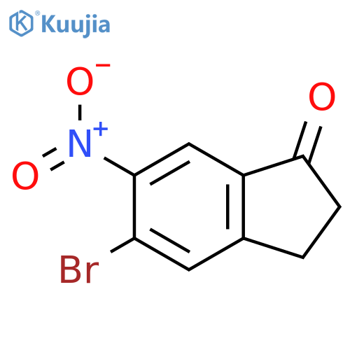 5-Bromo-6-nitro-2,3-dihydro-1H-inden-1-one structure
