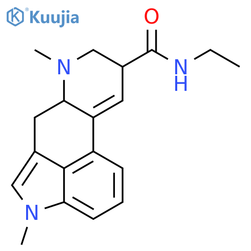 (8beta)-N-ethyl-1,6-dimethyl-9,10-didehydroergoline-8-carboxamide structure