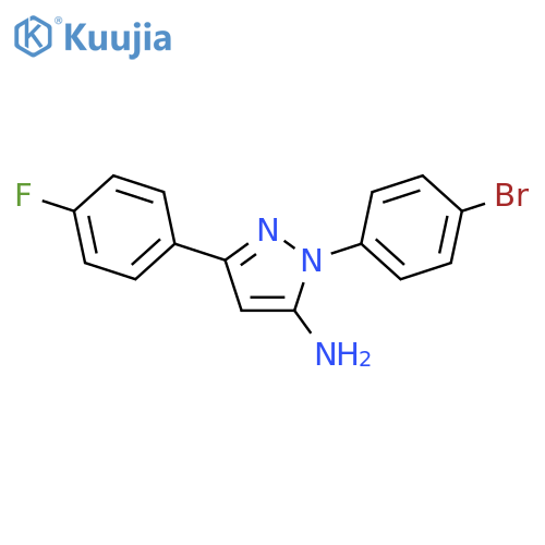 1-(4-BROMOPHENYL)-3-(4-FLUOROPHENYL)-1H-PYRAZOL-5-AMINE structure
