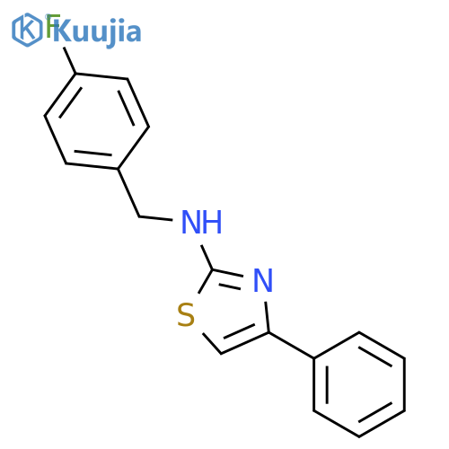 N-(4-Fluorophenyl)methyl-4-phenyl-1,3-thiazol-2-amine structure