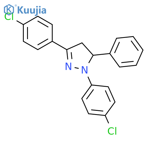 1,3-Bis(4-chlorophenyl)-5-phenyl-4,5-dihydro-1H-pyrazole structure