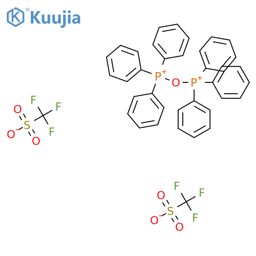 triphenyl(triphenylphosphaniumyl)oxyphosphanium ditrifluoromethanesulfonate structure