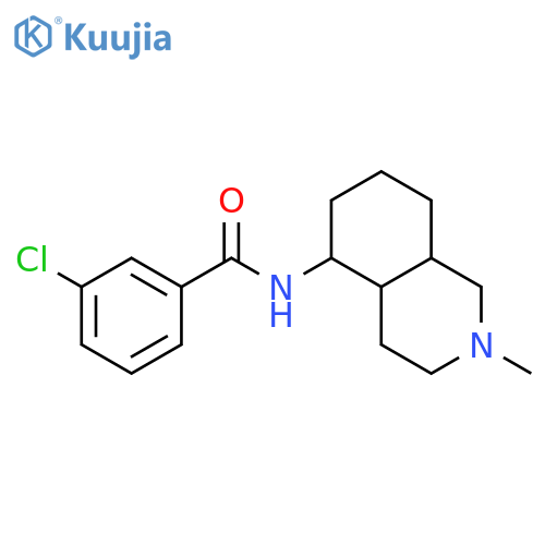 3-chloro-N-[(4aS,8aR)-2-methyldecahydroisoquinolin-5-yl]benzamide structure