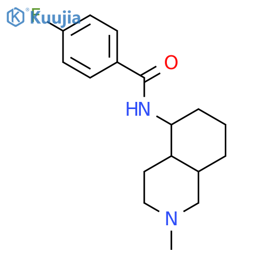 4-fluoro-N-[(4aR,8aS)-2-methyldecahydroisoquinolin-5-yl]benzamide structure
