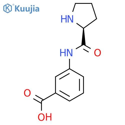 3-(2S)-2-Pyrrolidinylcarbonylaminobenzoic Acid structure