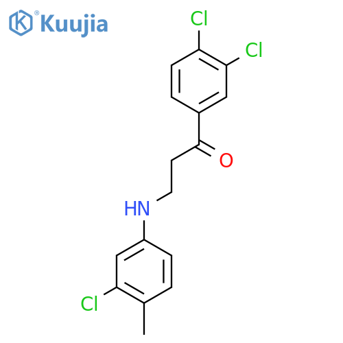 3-[(3-Chloro-4-methylphenyl)amino]-1-(3,4-dichlorophenyl)propan-1-one structure
