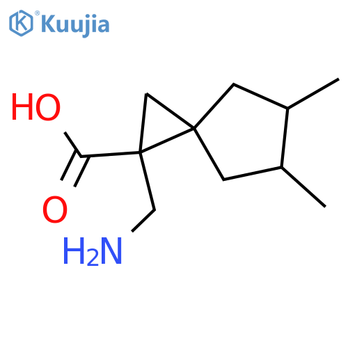 Spiro[2.4]heptane-1-carboxylicacid, 1-(aminomethyl)-5,6-dimethyl- structure