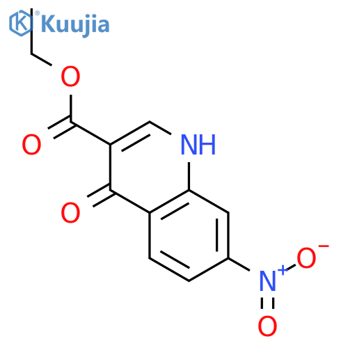 3-Quinolinecarboxylicacid, 4-hydroxy-7-nitro-, ethyl ester structure