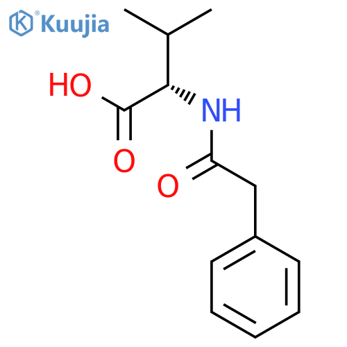 (2S)-3-methyl-2-(2-phenylacetamido)butanoic acid structure