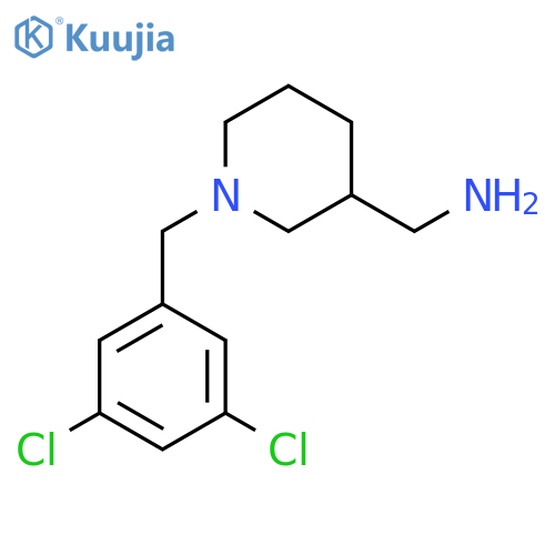{1-[(3,5-Dichlorophenyl)methyl]piperidin-3-yl}methanamine structure