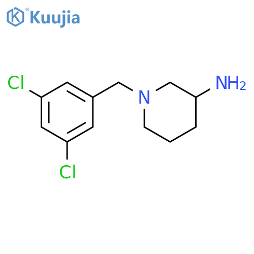 1-[(3,5-dichlorophenyl)methyl]piperidin-3-amine structure